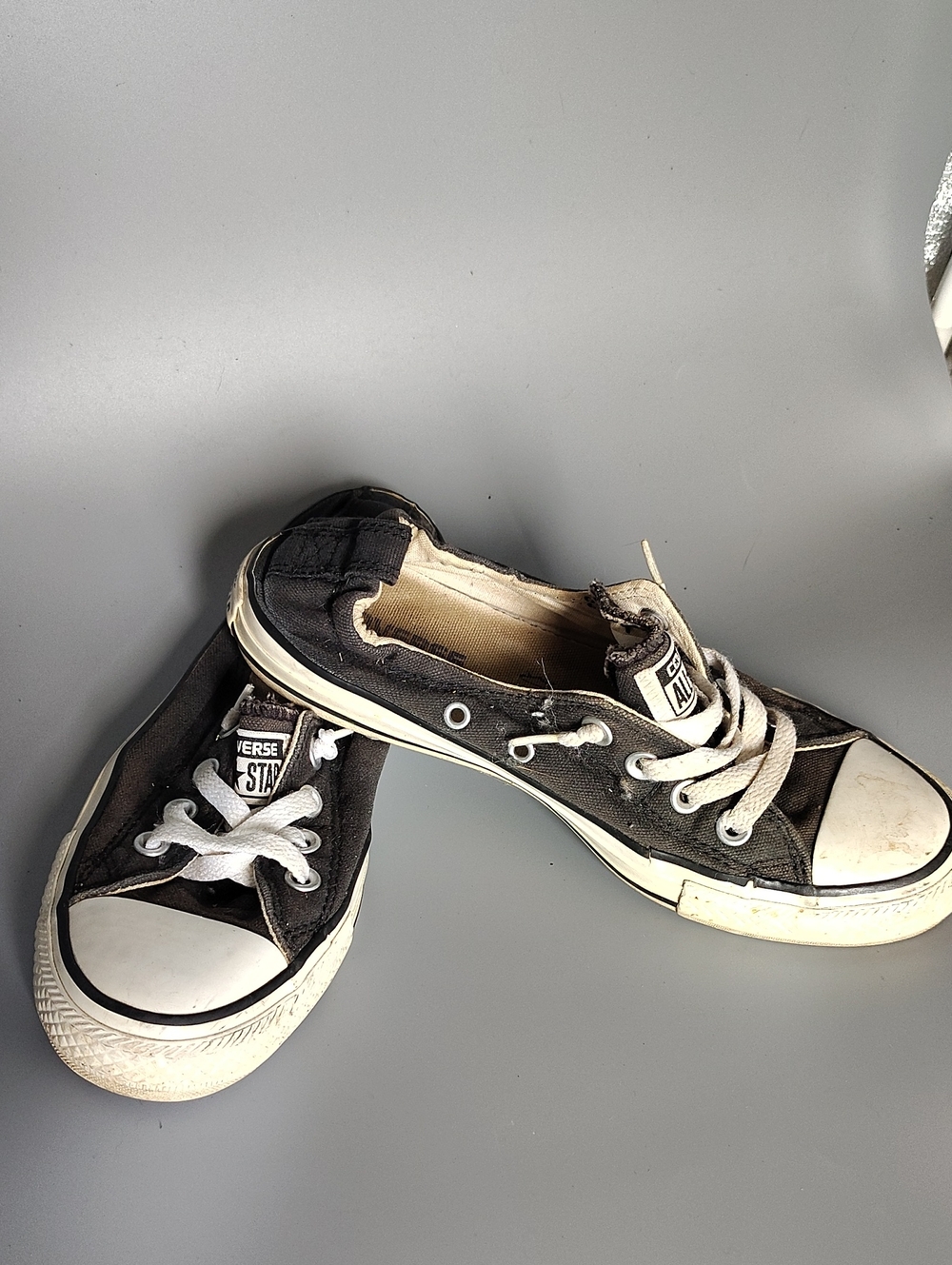 Converse Kids’s Low-Top Canvas Sneakers in Black and White